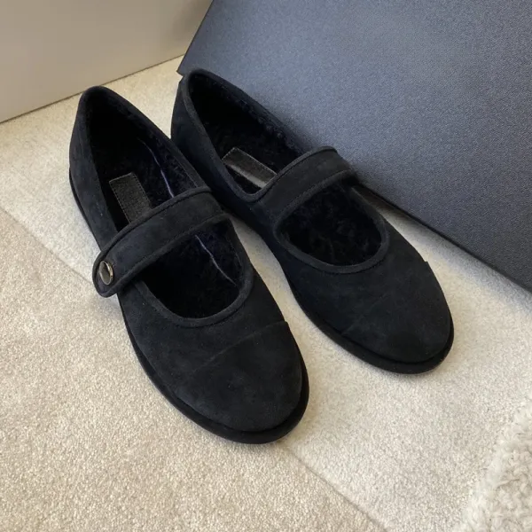 Gucci Horsebit Loafer Slippers Black Faux Suede Shearling-Trimmed Slip-Ons - 19
