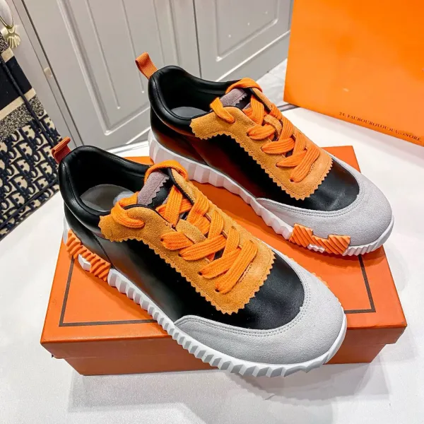 Hermès Oran Sneakers White and Gray Suede Sneakers - 6