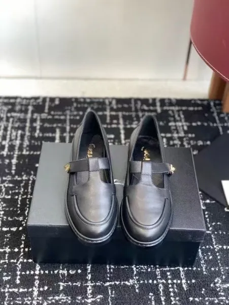 Chanel Mary Jane Loafers Brown Leather Shoes - 6