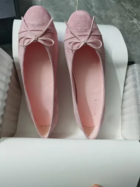 Miu Miu Bow-Embellished Suede Loafers Pink - 10