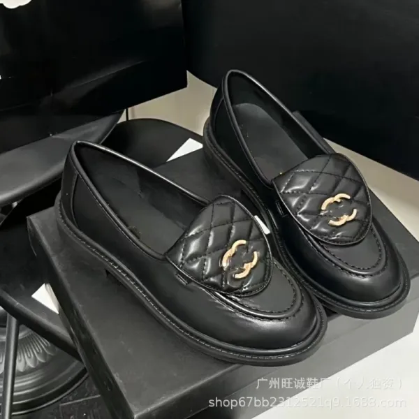 Chanel-inspired Quilted Loafers Black Slip-On Mules - 5