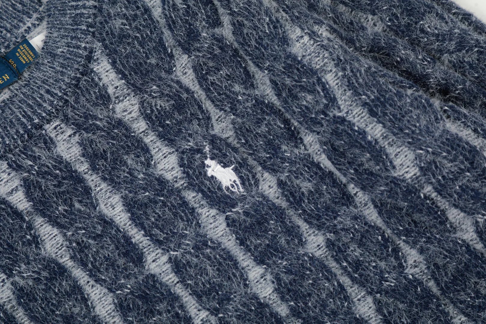 Polo Ralph Lauren Cable Knit Sweater Charcoal Gray Sweater - 17