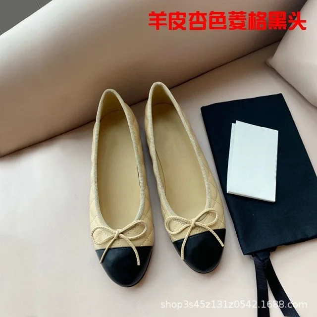 Unbranded Casual Shoes Two-tone cap-toe bow ballet flats product detail image 29