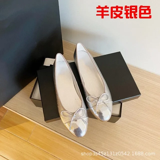 Unbranded Casual Shoes Two-tone cap-toe bow ballet flats product detail image 17