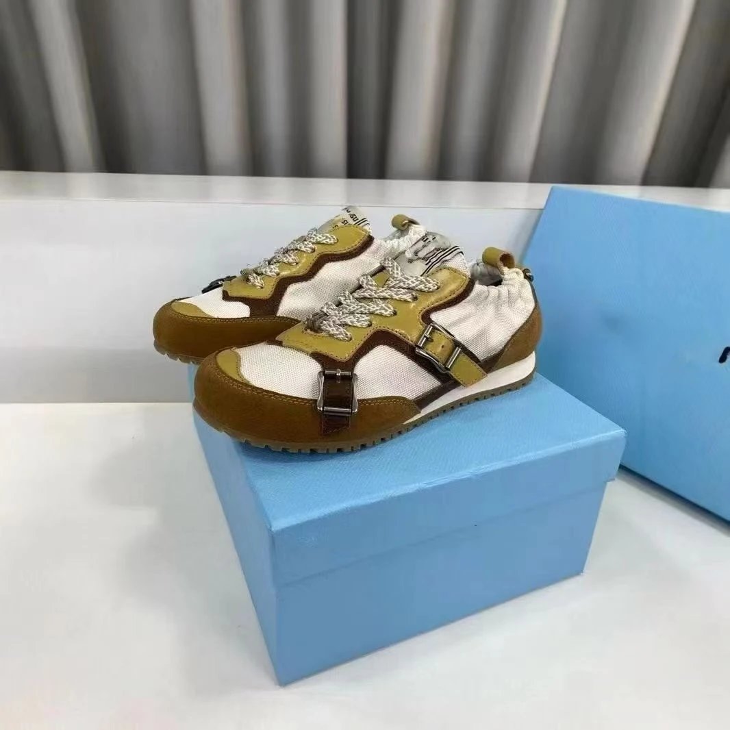 Off-White Diagonal Strap Sneakers Beige-Brown-White Sneakers