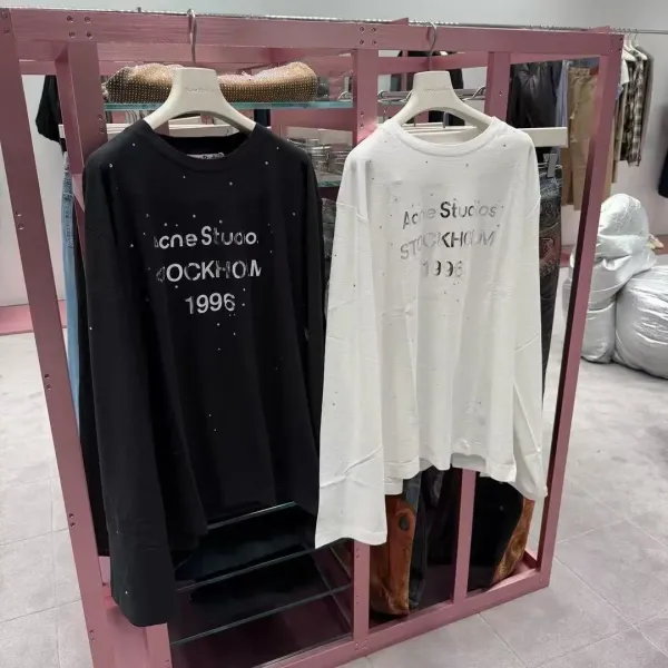 Acne Studios Stockholm 1996 Rhinestone-Embellished Black Sweatshirt - 6