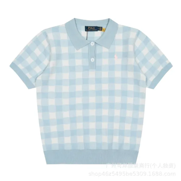 Polo Ralph Lauren Gingham Knit Polo Yellow - 11
