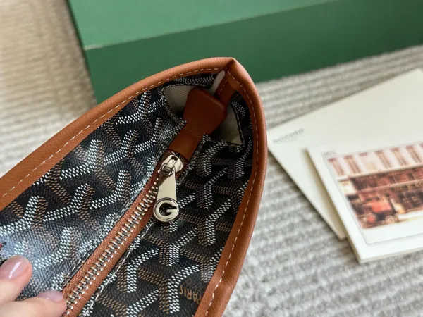 Goyard Saint Louis Tote Blue Canvas Handbag - 8