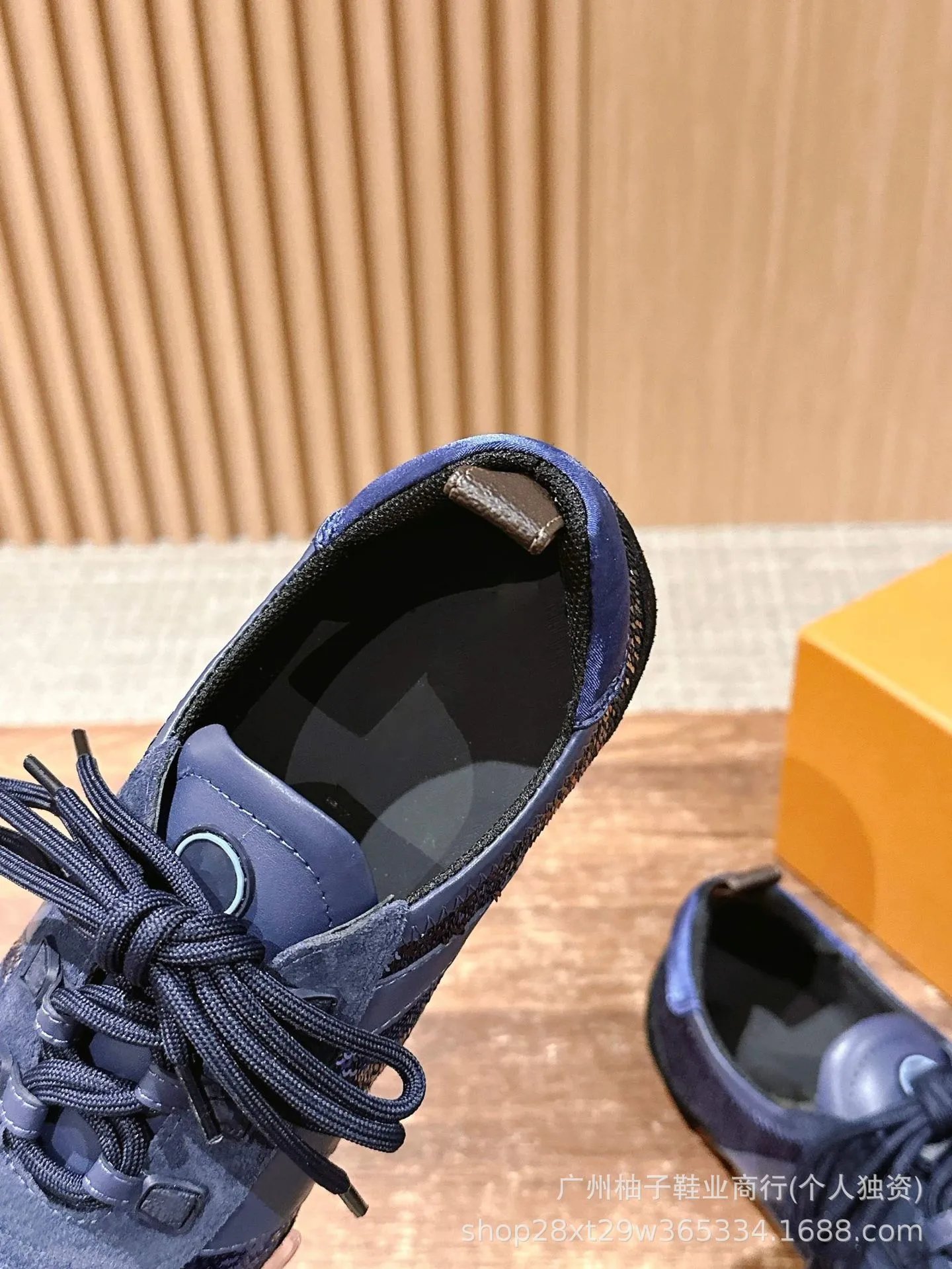 Off-White Diagonal Arrow Sneakers Blue and Lime Green Suede Casual Shoes - 37