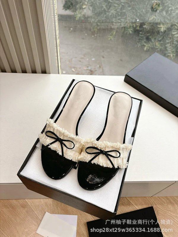 Dior J'Adior Ruffled Mule Black Heels - 4