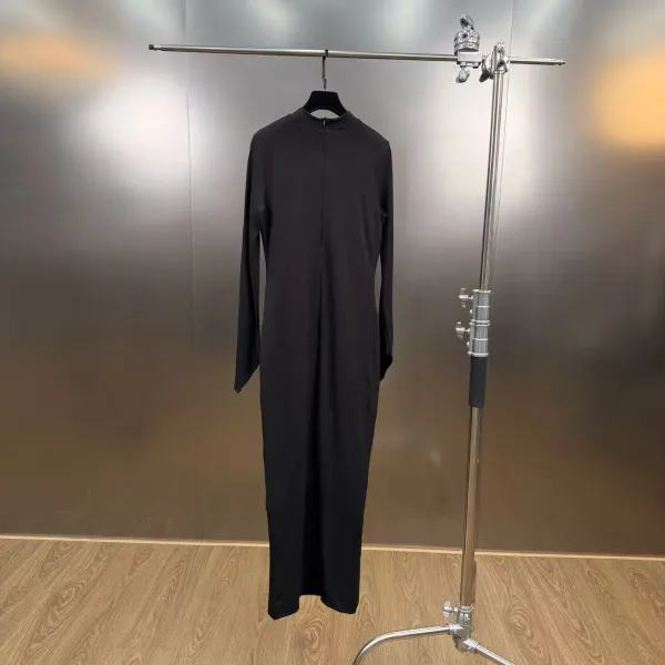 Zip-Panel Mock Neck Midi Dress in Black, White, and Brown - 8