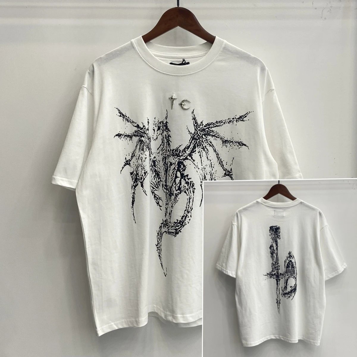 Unbranded T-Shirts Loose-fit graphic print — TC2612 White