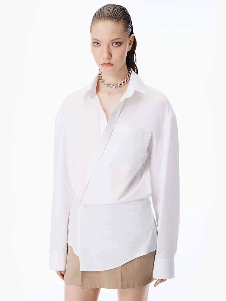Off-White Twisted Front Shirt White - 2