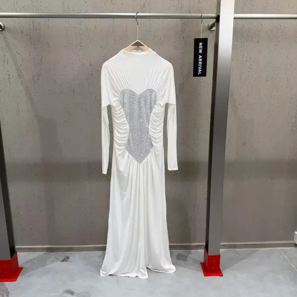 Saint Tears Heart Corset Back Long Dress Black and White - 6