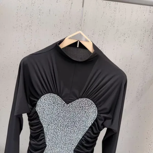 Saint Tears Heart Corset Back Long Dress Black and White - 12