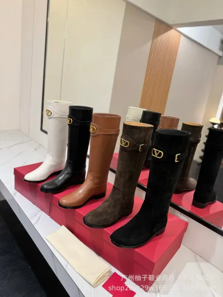 Valentino Garavani VLogo Knee Boots Black - 2