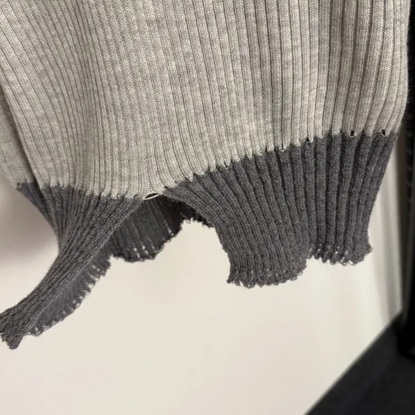 MMY Color-Block Ribbed Knit Set Gray - 6