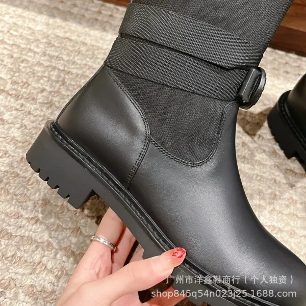 Off-White x Moncler Genius Logo-Print Combat Boots - 18