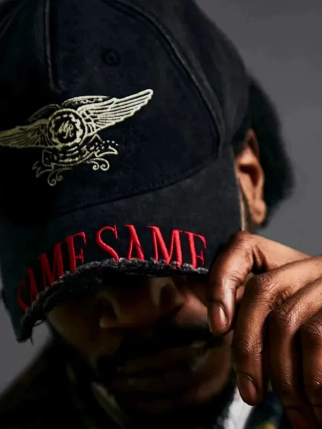 Martine Rose Hats Washed distressed embroidered baseball cap product detail image 8