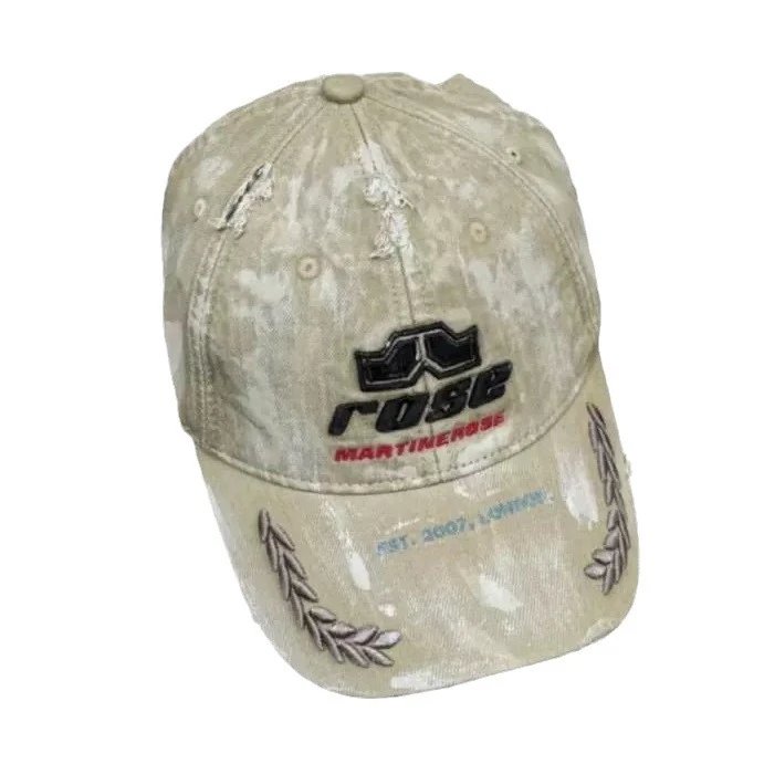 Martine Rose Hats Washed distressed embroidered baseball cap image 5