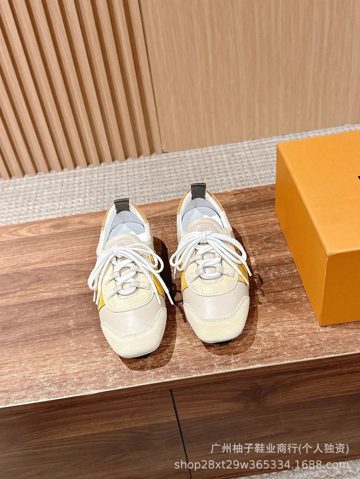 Off-White Diagonal Arrow Sneakers Blue and Lime Green Suede Casual Shoes - 23