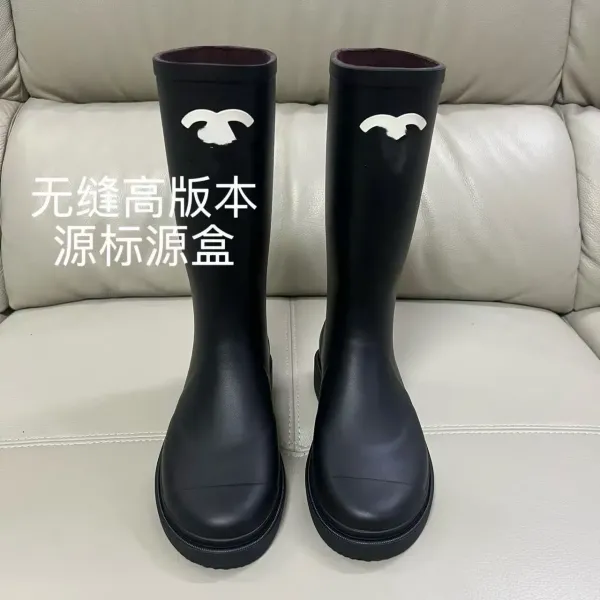 Saint Tears Eagle Logo Rain Boots Black - 2