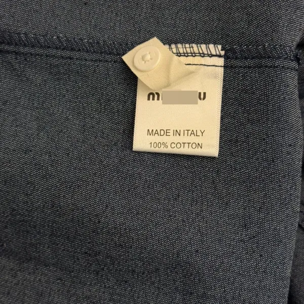 Denim A-Line Midi Skirt in Navy - 9