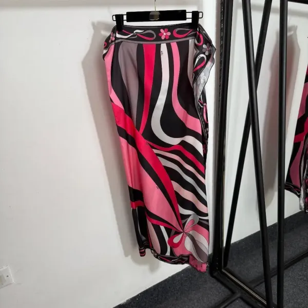Philipp Plein x Pucci-Style Swirl Print Set: Bra, Thong, and Slip Dress - 18