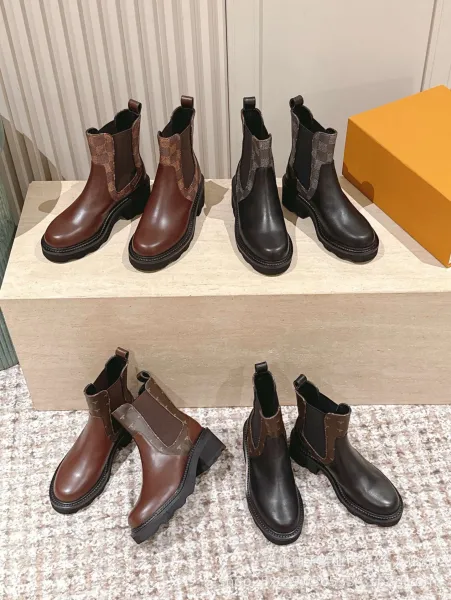 Louis Vuitton Monogram Chelsea Boots Brown - 9