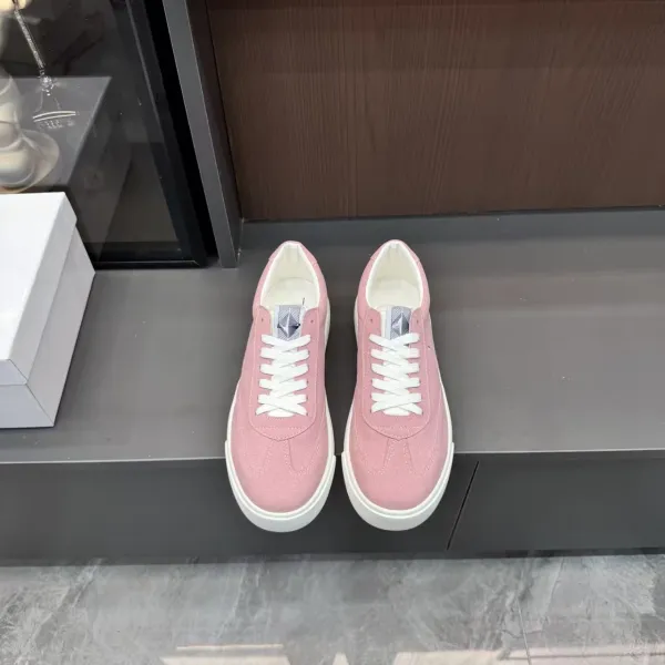 Saint Tears Low-Top Suede Sneakers Pink White - 9
