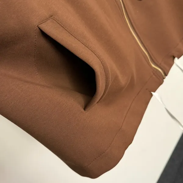 Design Hooded Zip-Up Jacket and Wide-Leg Sweatpants Set Black - 10
