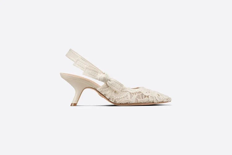 White Mid Heel 6.5CM