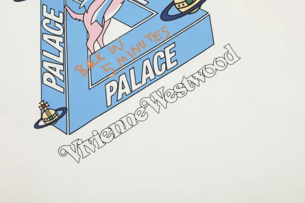 Palace x Vivienne Westwood Raglan Long-Sleeve T-Shirt White/Pink - 24