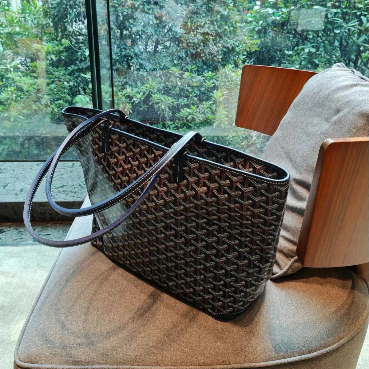 Goyard Leather Tote Bag