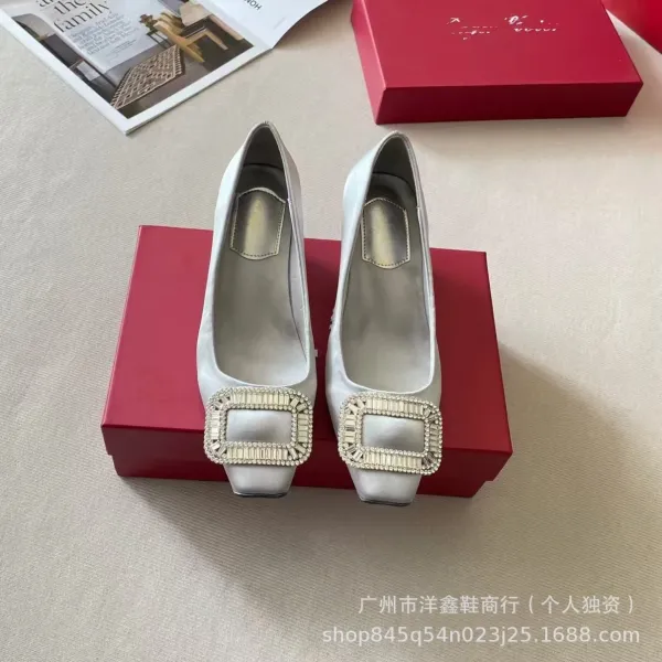 Black Square-Buckle Embellished Loafers - 23