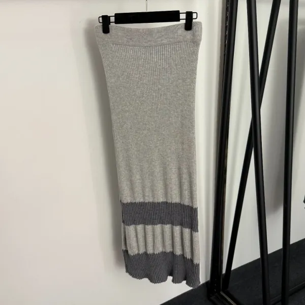 MMY Color-Block Ribbed Knit Set Gray - 9