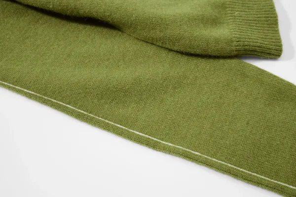 Mian Litt Olive Green Cropped Knit Cardigan - 38