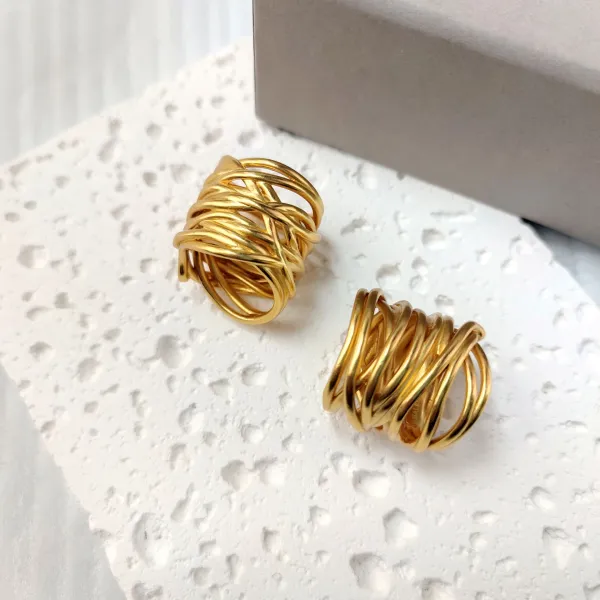 Gold Wire Coil Ring Jewelry - 7