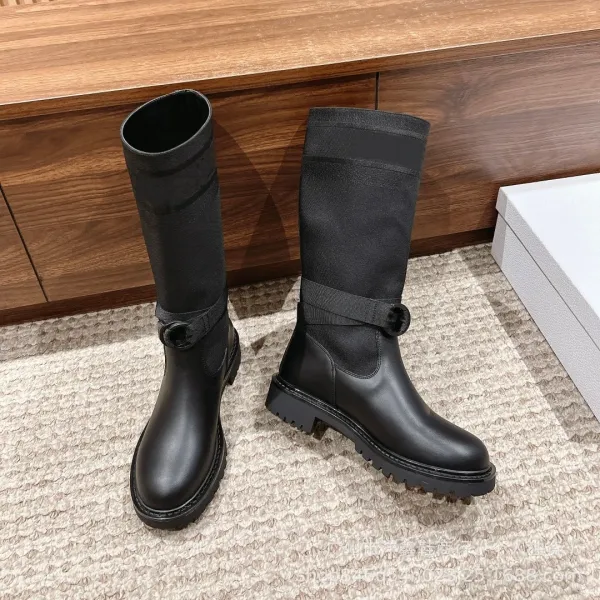 Off-White x Moncler Genius Logo-Print Combat Boots - 31