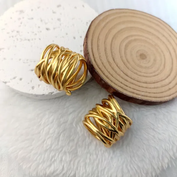 Gold Wire Coil Ring Jewelry - 6
