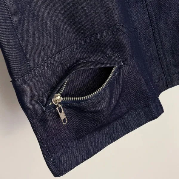 Chanel Denim Mini Skirt with Zippered Pockets Navy - 7
