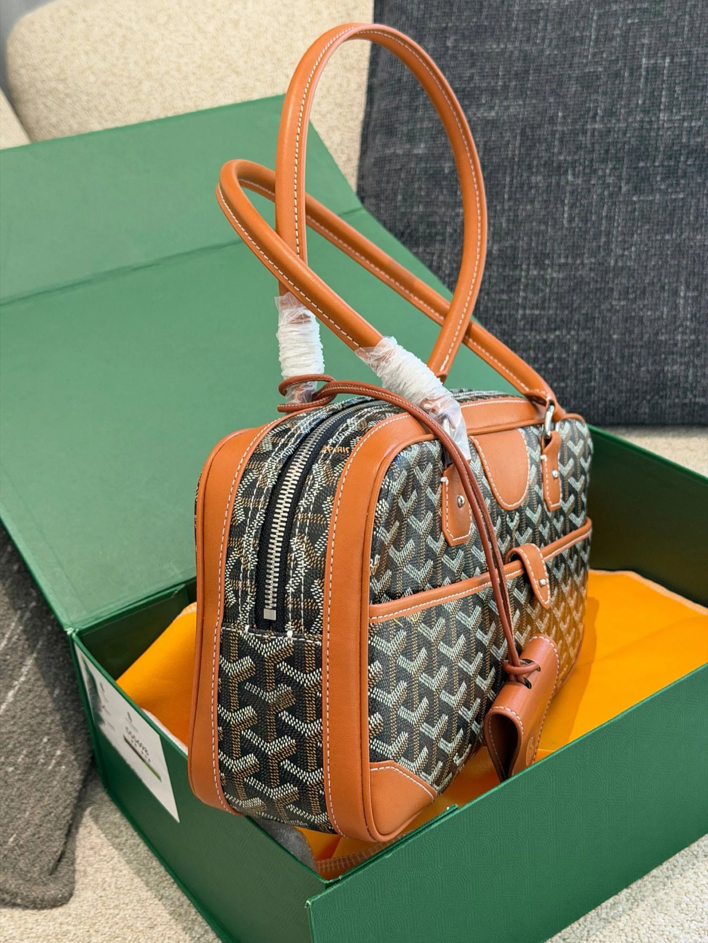 Goyard Saint Louis PM Orange Trim Handbag - 9