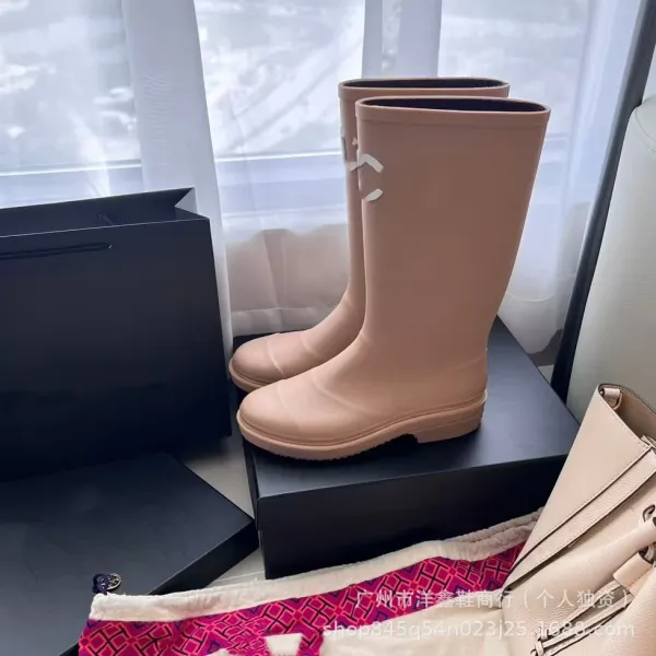 Off-White x Hunter Rain Boots Black White Rubber Knee-Boots - 28