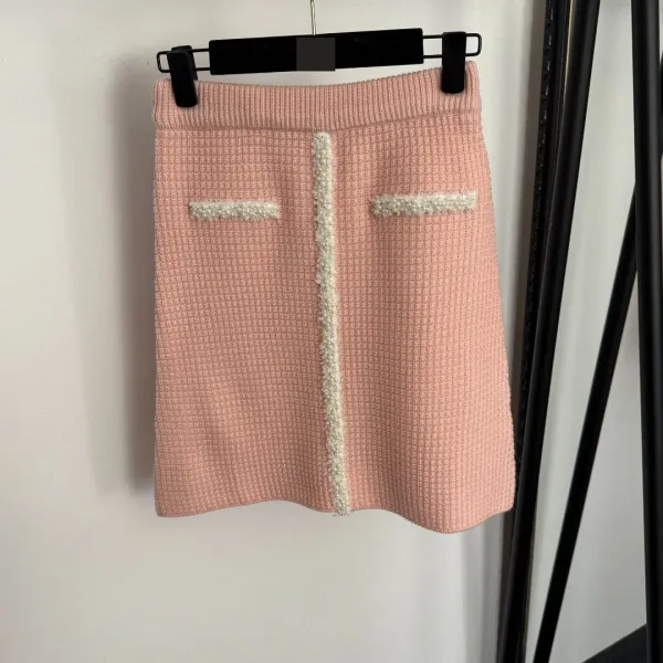 Chanel-Inspired Tweed Set Black and White Cardigan and Skirt - 12