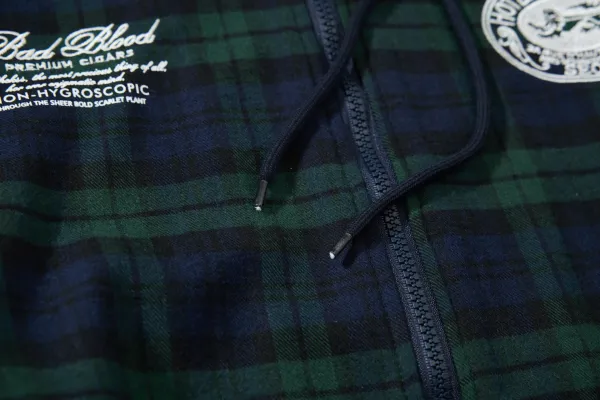 Burberry Tartan Check Hoodie Navy Green - 42