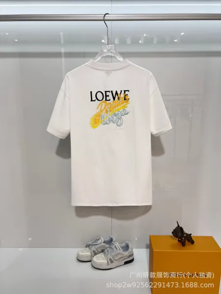 Loewe Anagram Multicolor Embroidered Black T-Shirt - 9