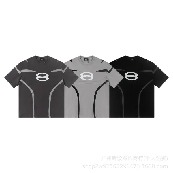 Wardrobe 8 Logo Panel T-Shirt Black - 3