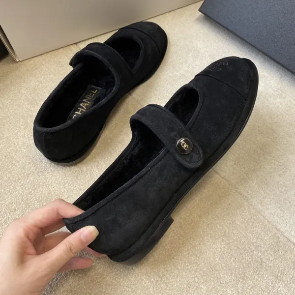 Gucci Horsebit Loafer Slippers Black Faux Suede Shearling-Trimmed Slip-Ons - 23
