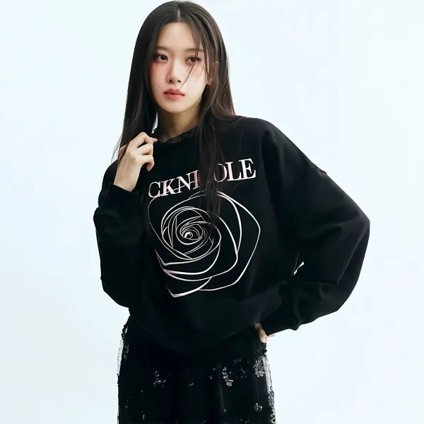 NickNicole Rose Graphic Hoodie White - 5