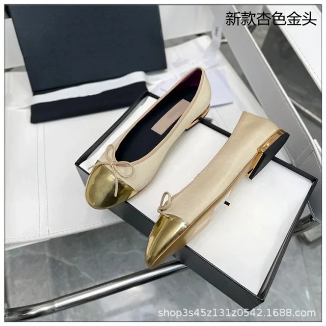 Unbranded Casual Shoes Two-tone cap-toe bow ballet flats product detail image 14